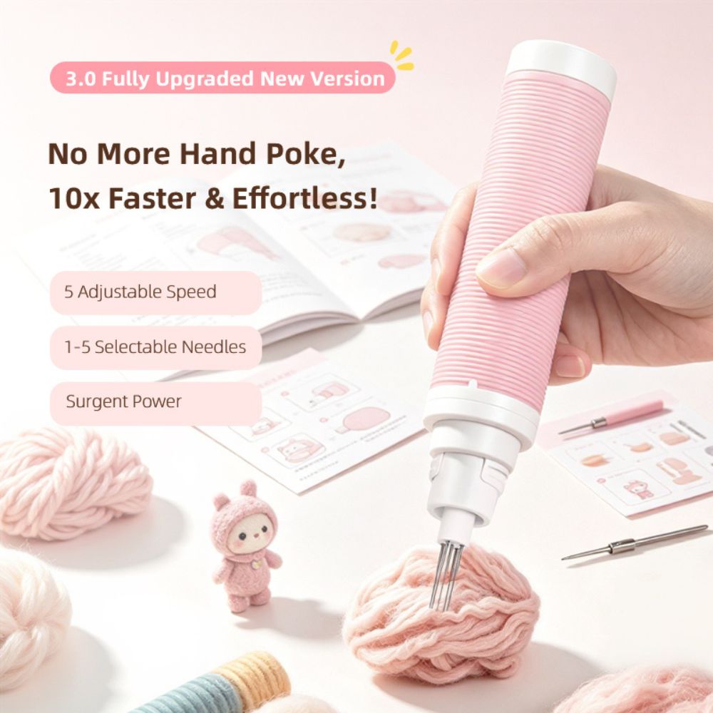 HeyTruool Electric Felting Machine Needles for DIY Dry Wool Craft Needlework Equipment