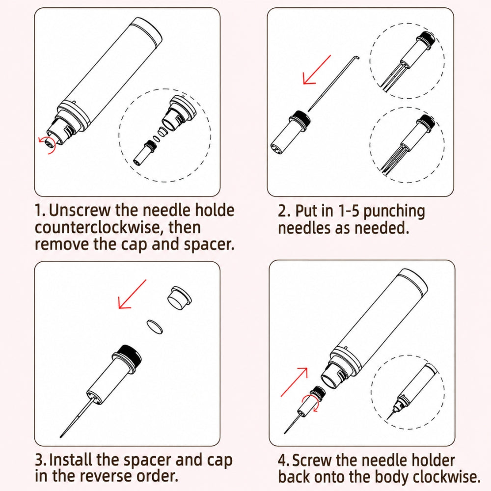 HeyTruool Electric Felting Machine Needles for DIY Dry Wool Craft Needlework Equipment
